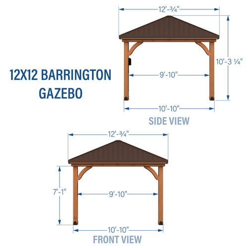 12x12 Barrington Imperial Dimensions