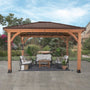 Load image into Gallery viewer, 14x10 Barrington Gazebo anchored to patio
