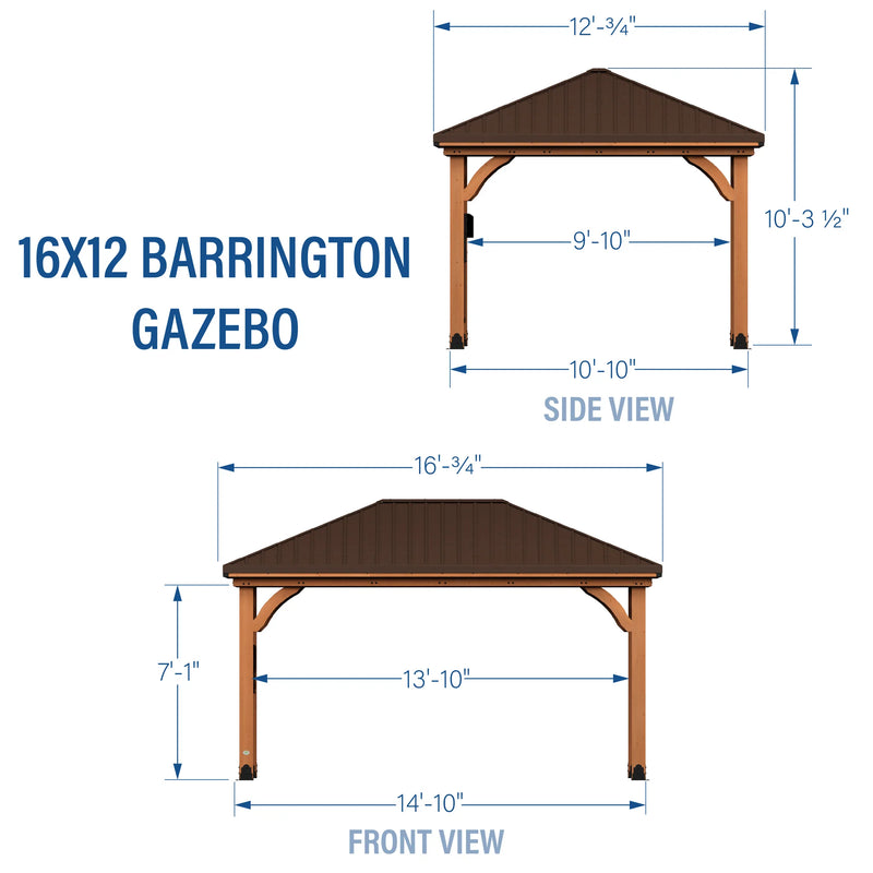 16x12 Barrington Gazebo specifications