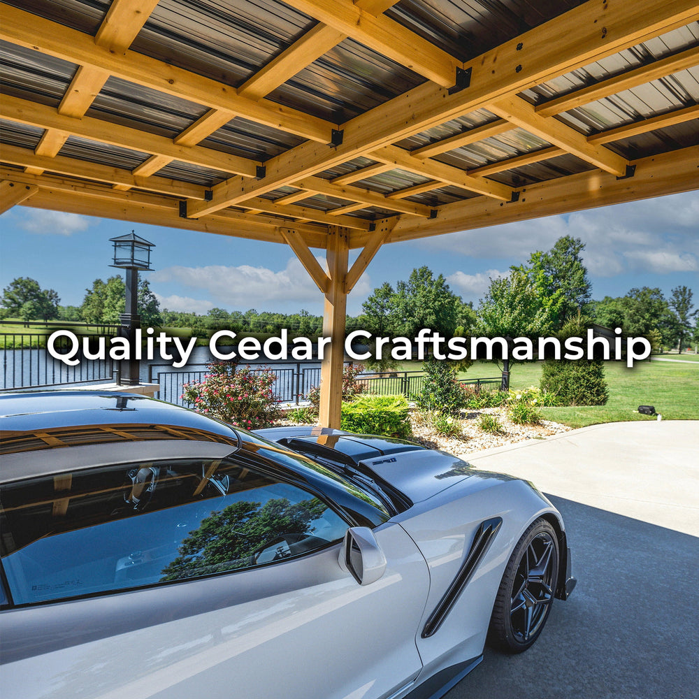 20x12 Kingsport Carport - quality cedar craftsmanship