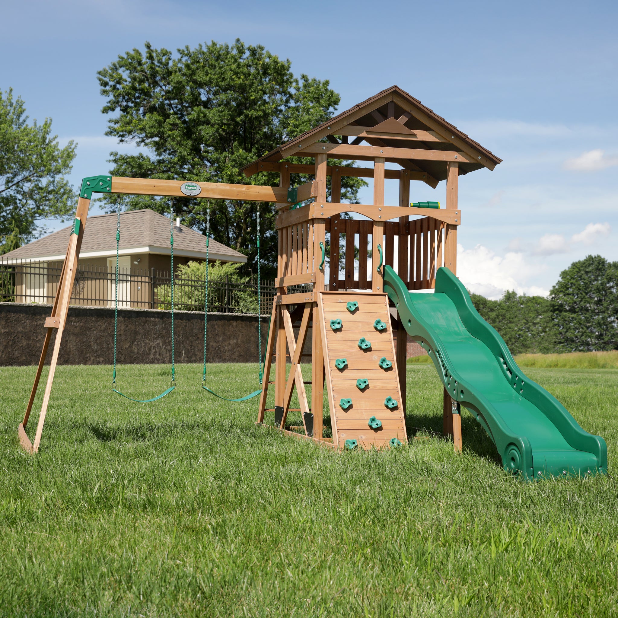 Lightning Ridge Outdoor Wooden Swing Set