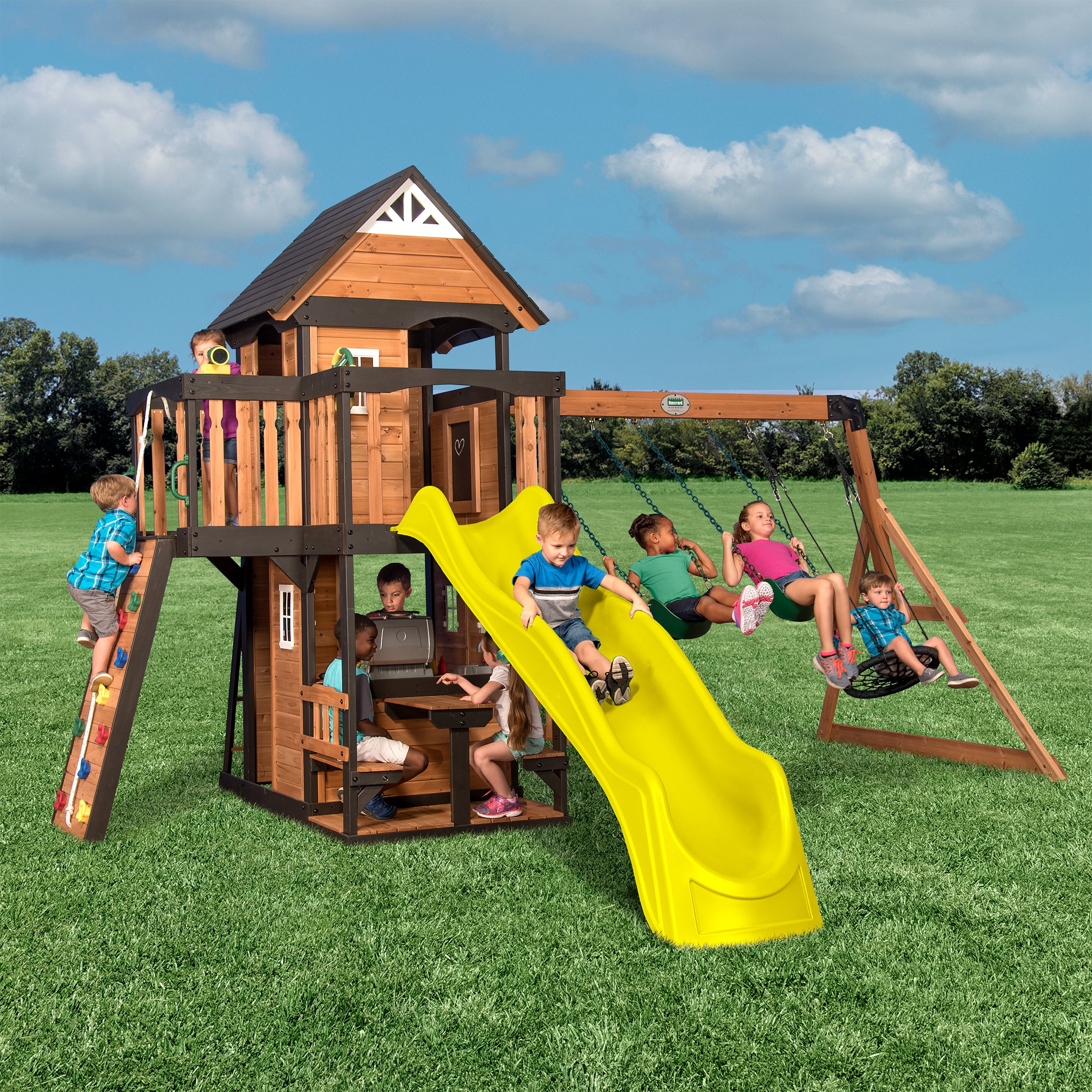 Canyon Creek Swing Set Yellow Slide