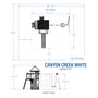 Load image into Gallery viewer, Canyon Creek Swing Set – White Dimensions
