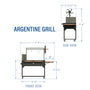 Load image into Gallery viewer, Argentine/Santa Maria Grill dimensions
