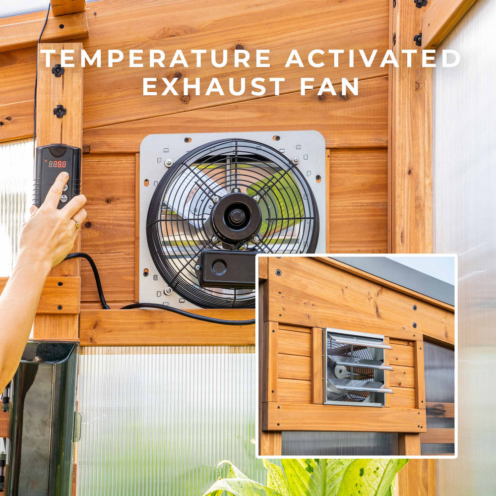 temperature activated exhaust fan