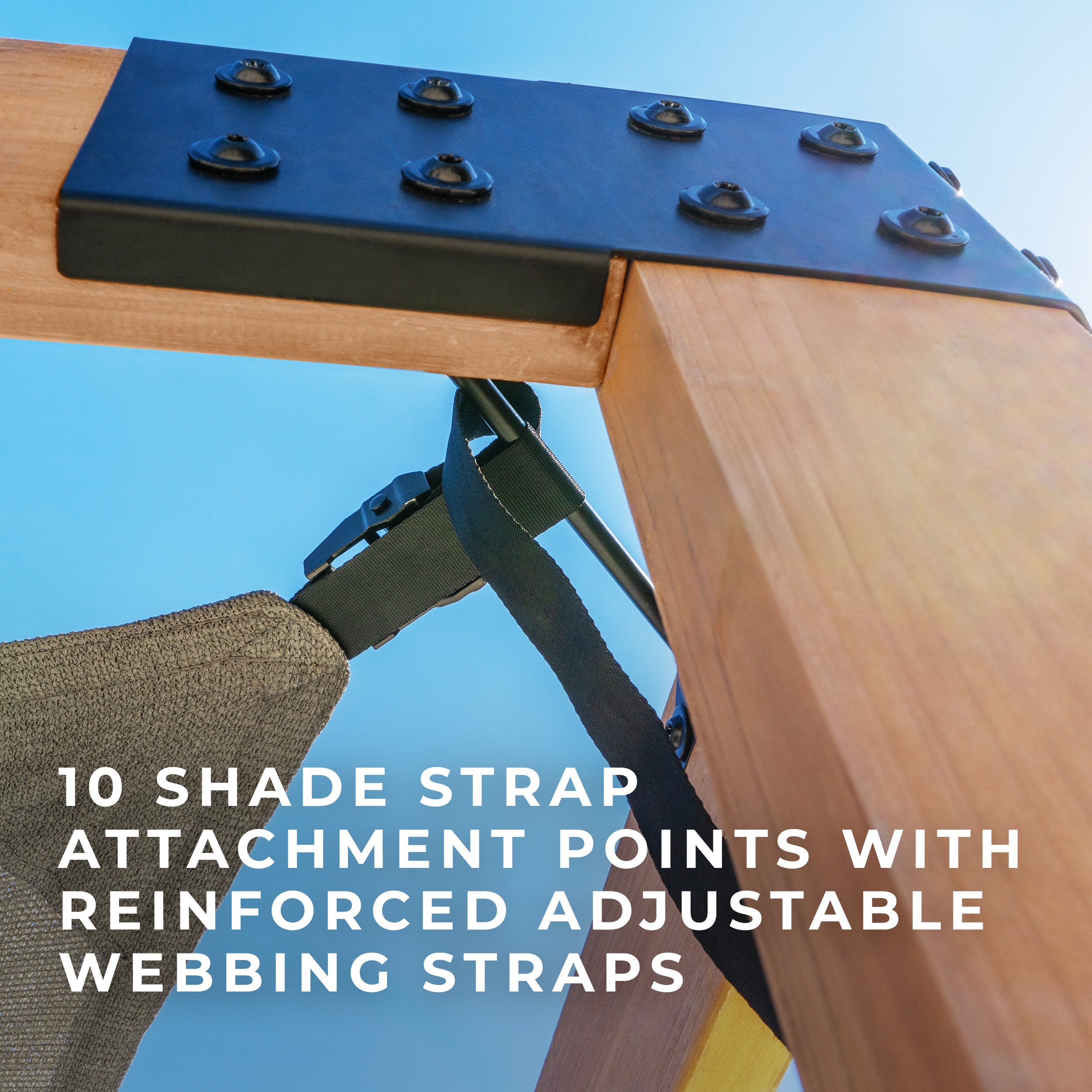 12X10 BRENDAN PERGOLA Shade Strap