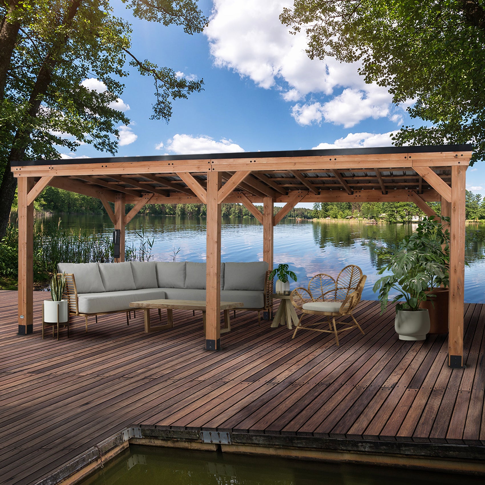 24x12 Arcadia Sloped Roof Gazebo