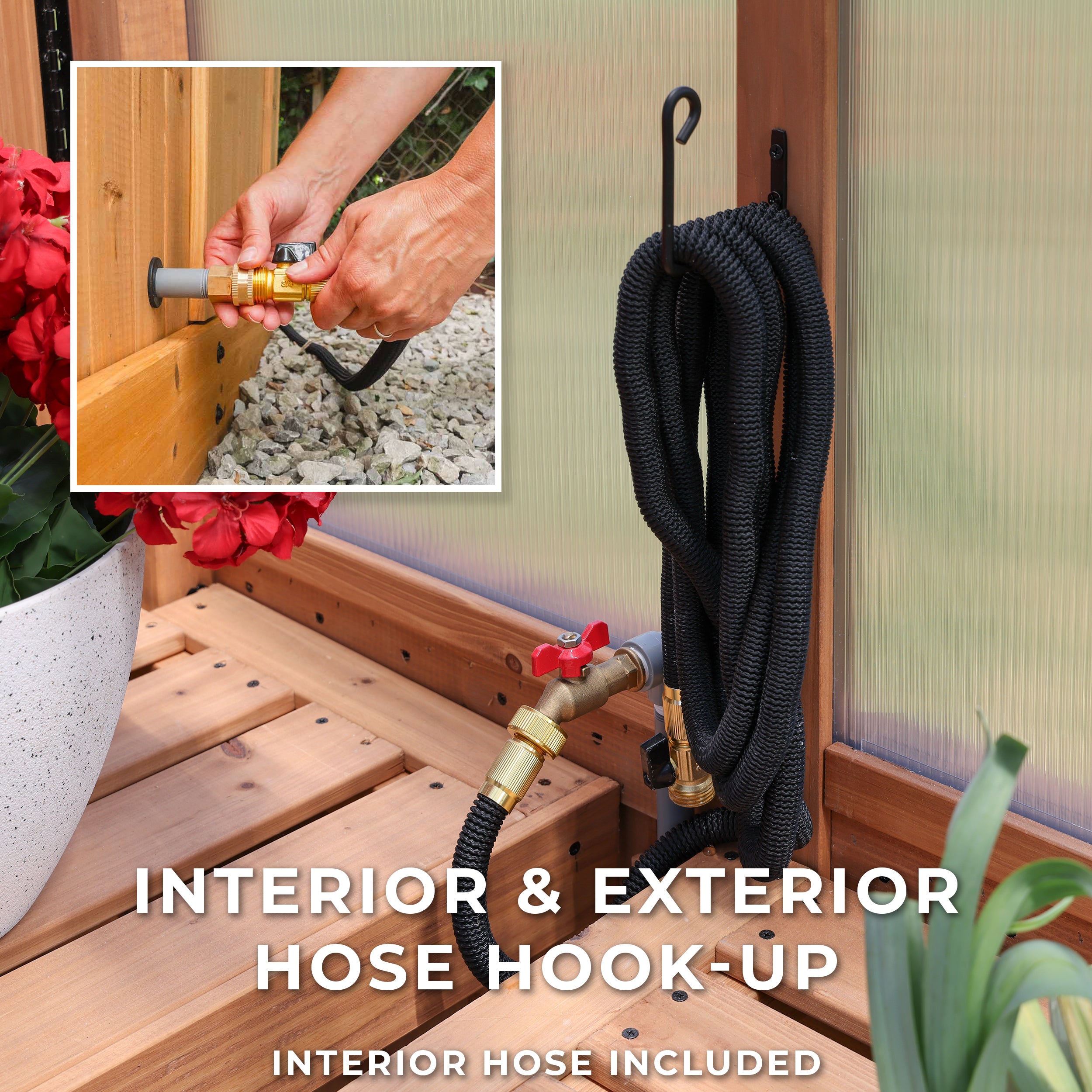 11x7 Poppy Hose Hook-up