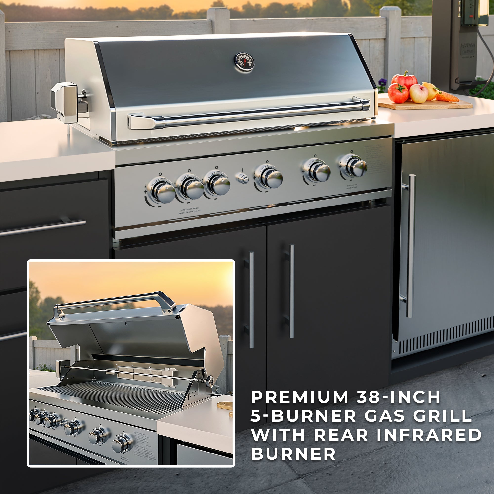 Lancaster Linear Outdoor Kitchen Gas Grill