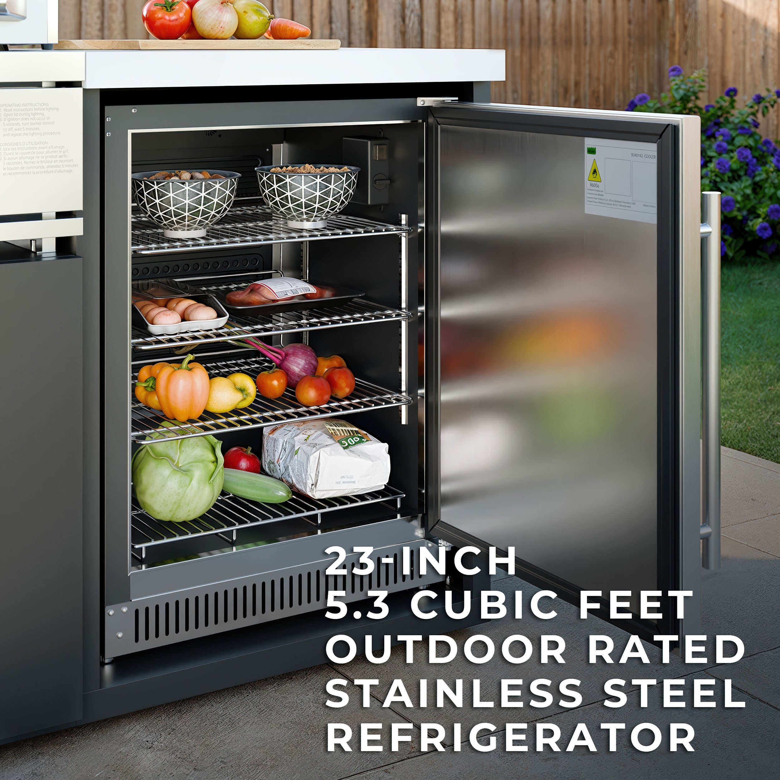 Emory 9foot Galvanized Steel Kitchen with outdoor rated refrigerator