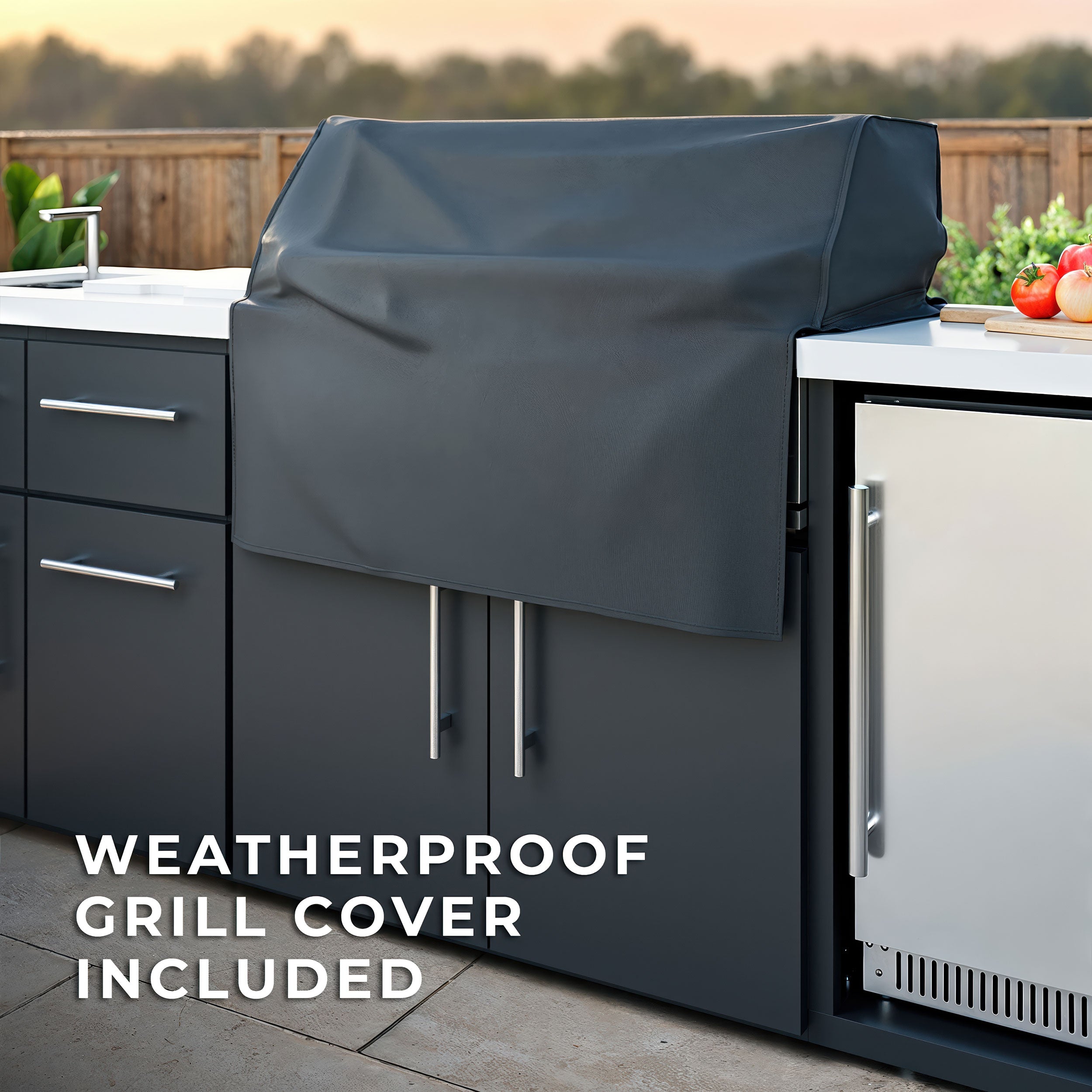 Emory 9foot Galvanized Steel Kitchen Weatherproof Grill Cover