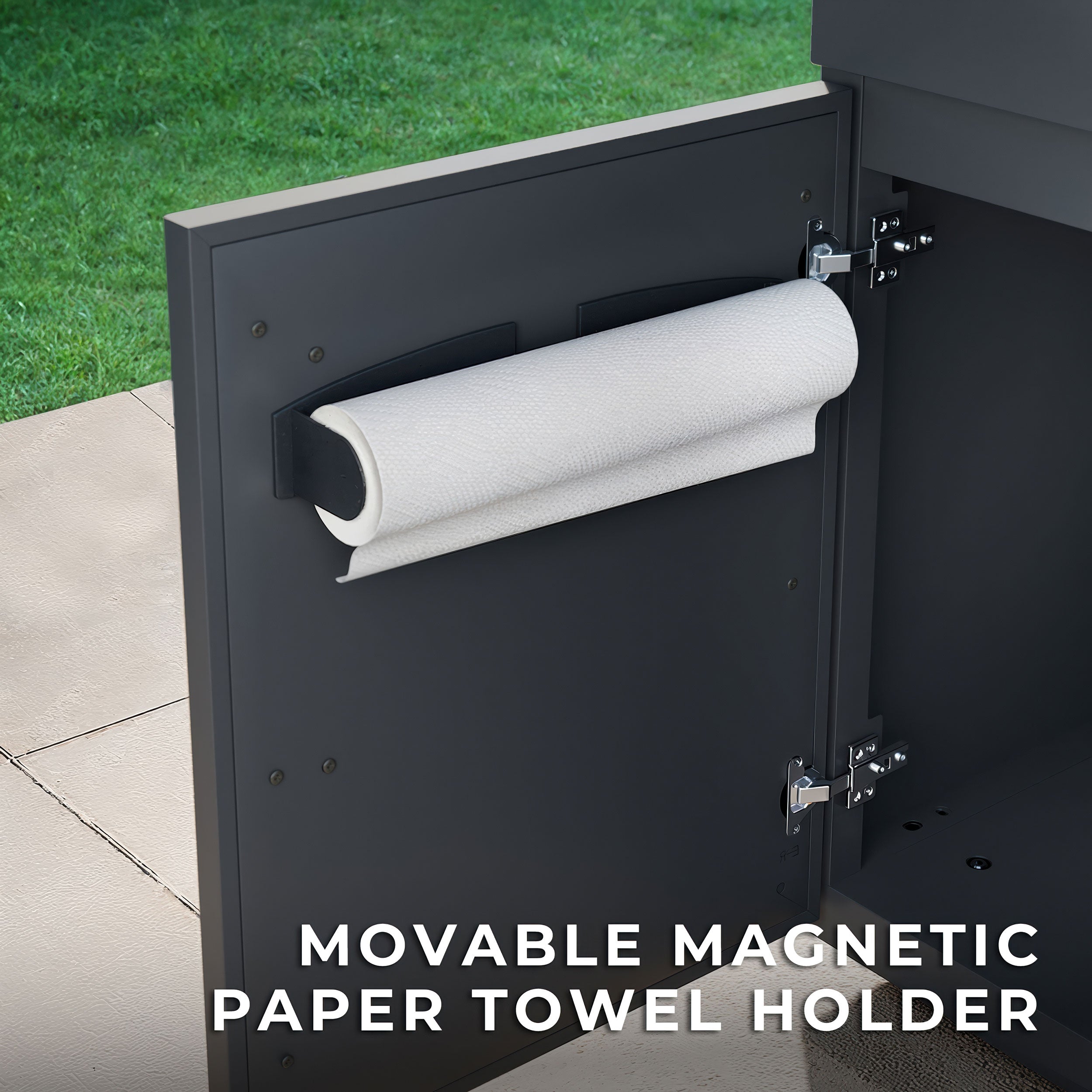 Emory 9foot Galvanized Steel Kitchen with Paper Towel Holder