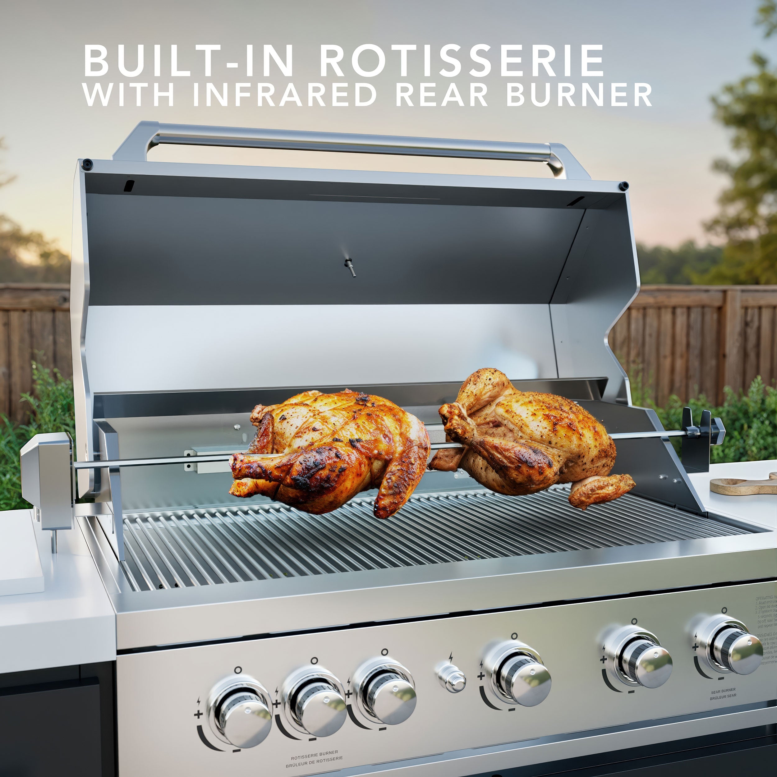 Emory 9foot Galvanized Steel Kitchen with built in rotisserie