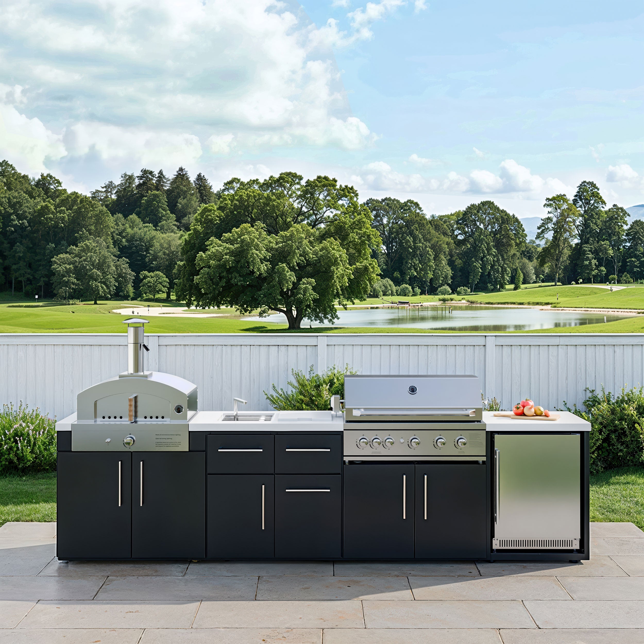 Emory 12' Galvanized Steel Outdoor Kitchen