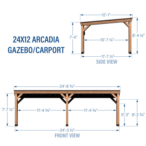 24x12 Arcadia Imperial Dimensions