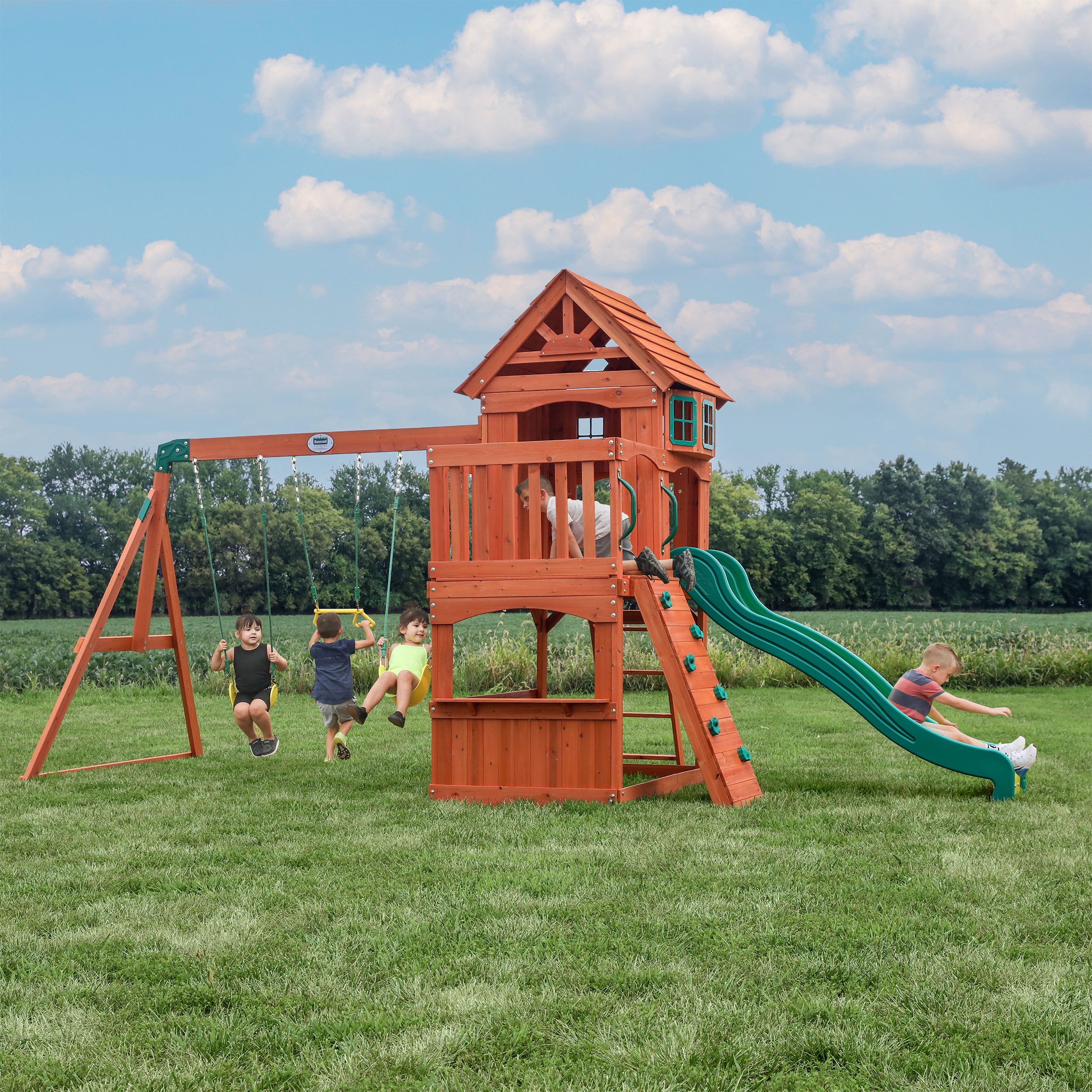 Atlantis Swing Set with Kids