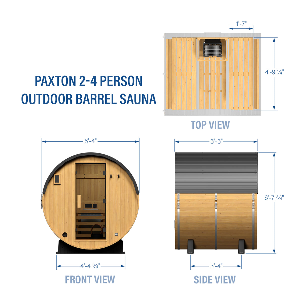 2 to 4P Paxton Sauna | stacked