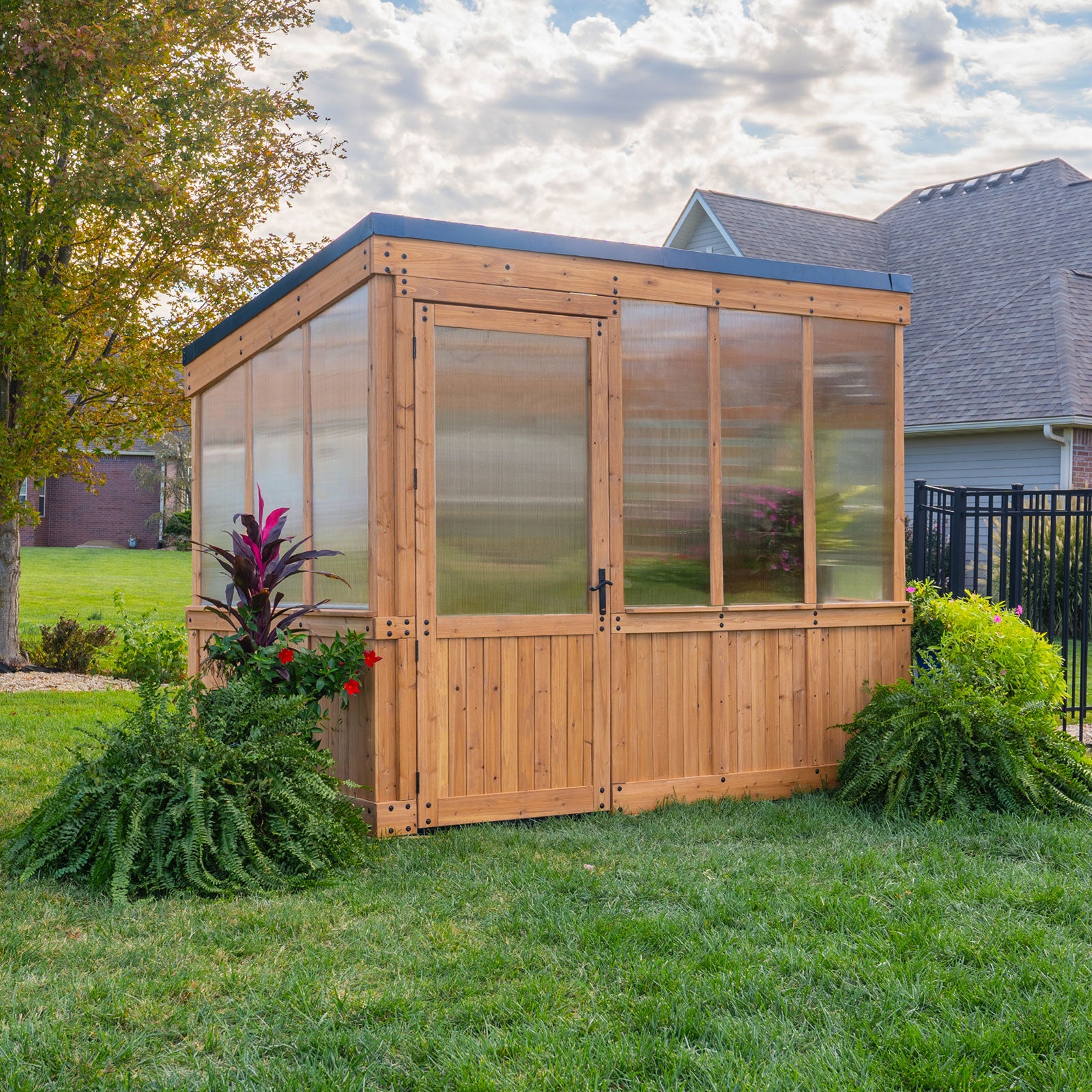 9x6 Willow Cedar Greenhouse Kit | Backyard Discovery
