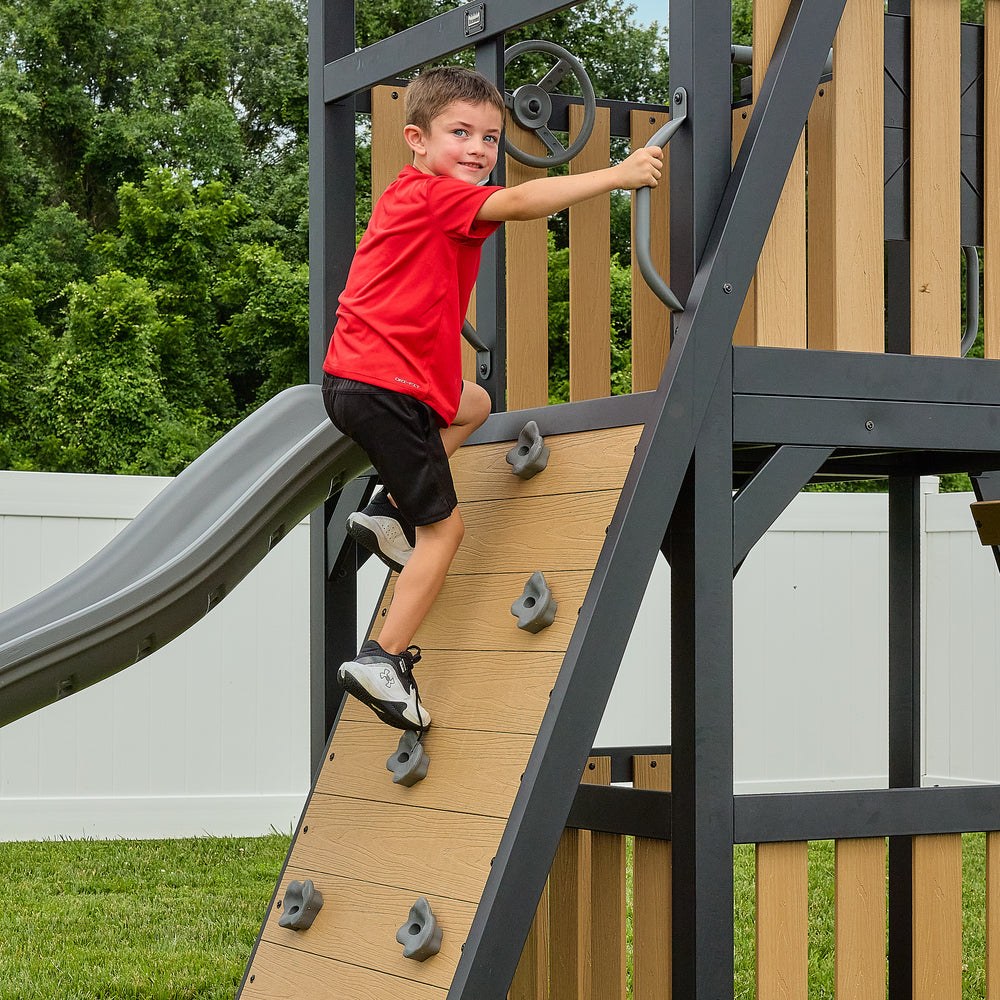 Atlas Steel Swing Set with Monkey Bars