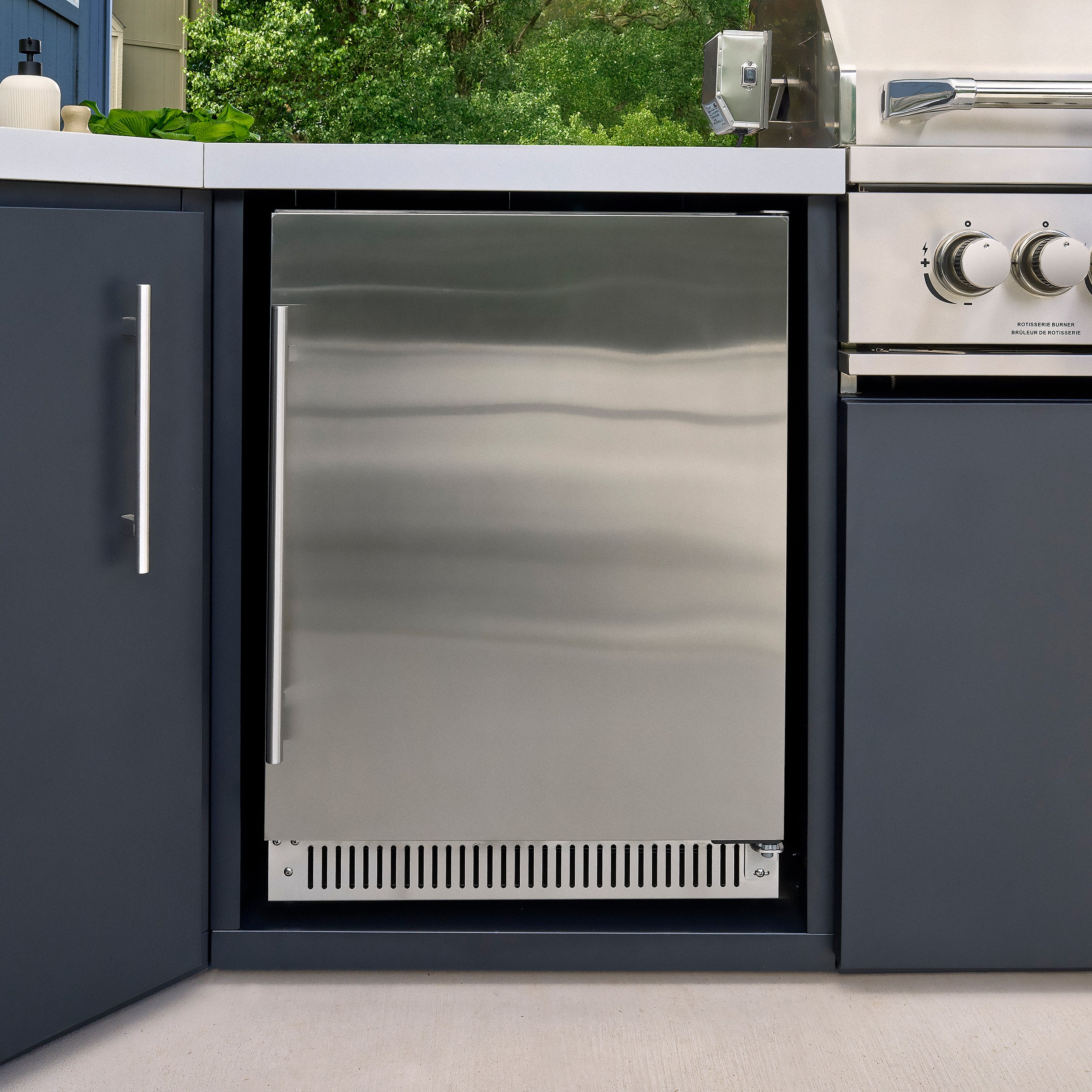 Emory Corner Outdoor Kitchen Island - Combo