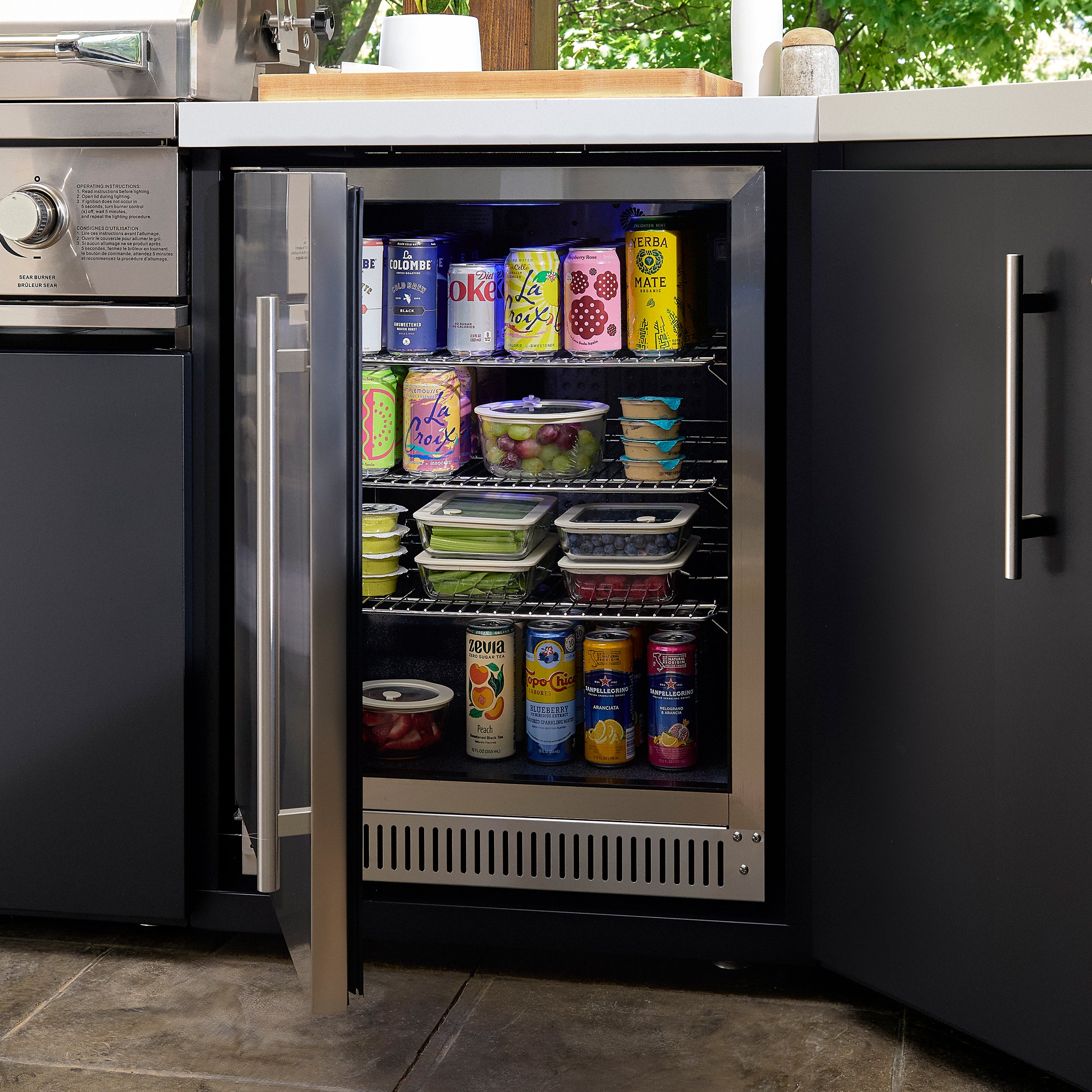 Emory Corner Outdoor Kitchen Island and Bar – Left