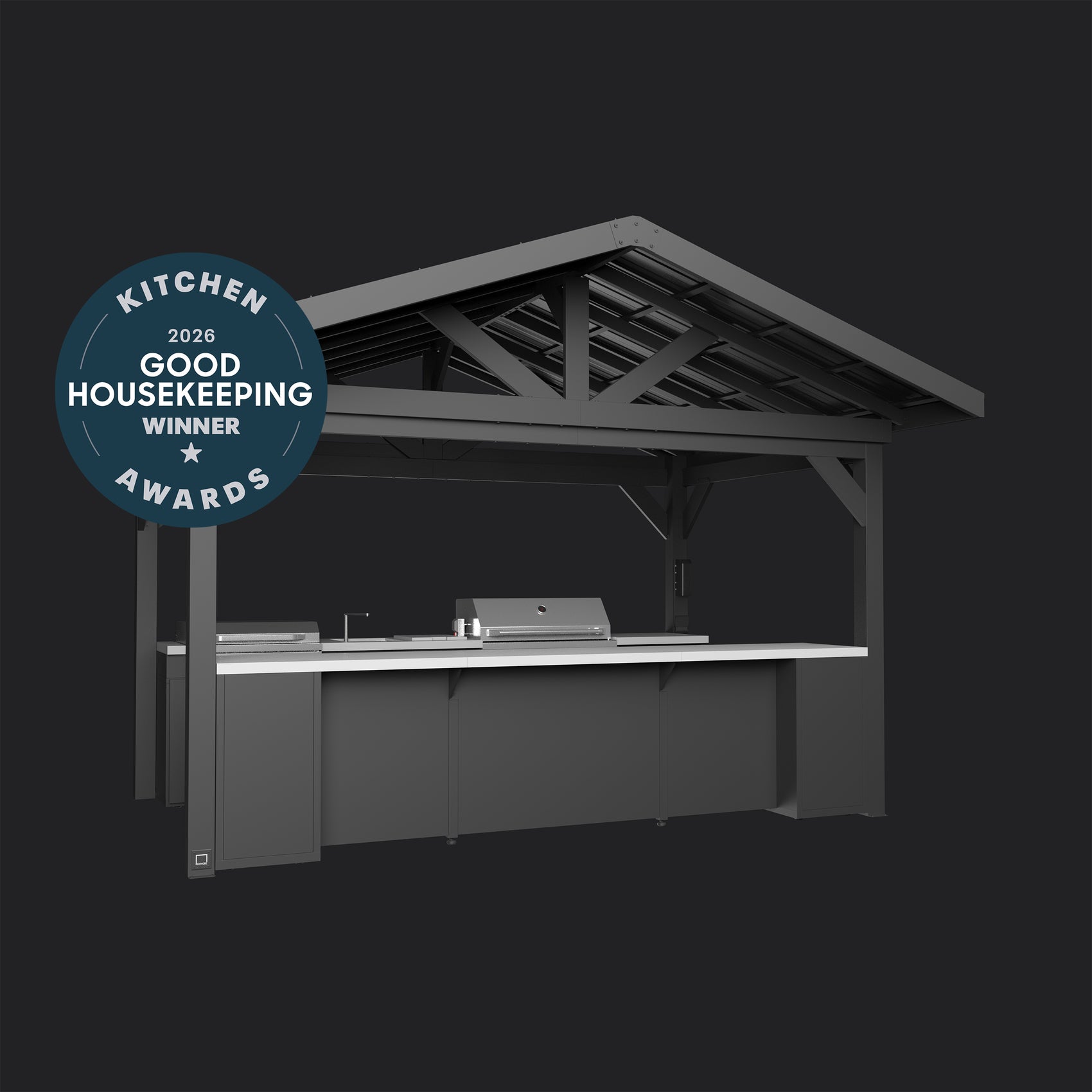 Lancaster | Galley Outdoor Kitchen with Built-In Grill & Griddle