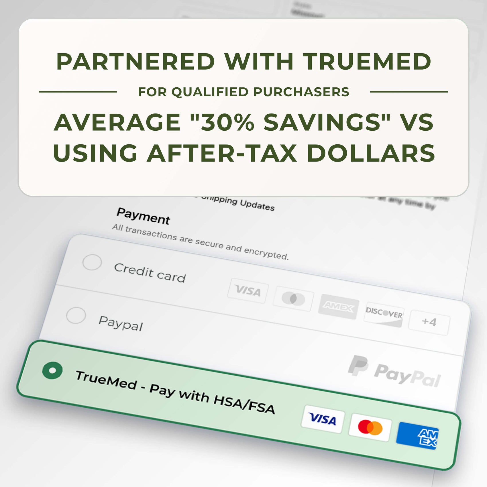 HSA and FSA eligible badge from TrueMed for pretax savings on Backyard Discovery saunas