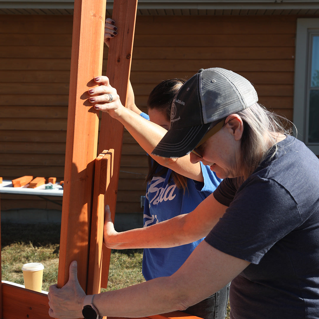 putting together swing set