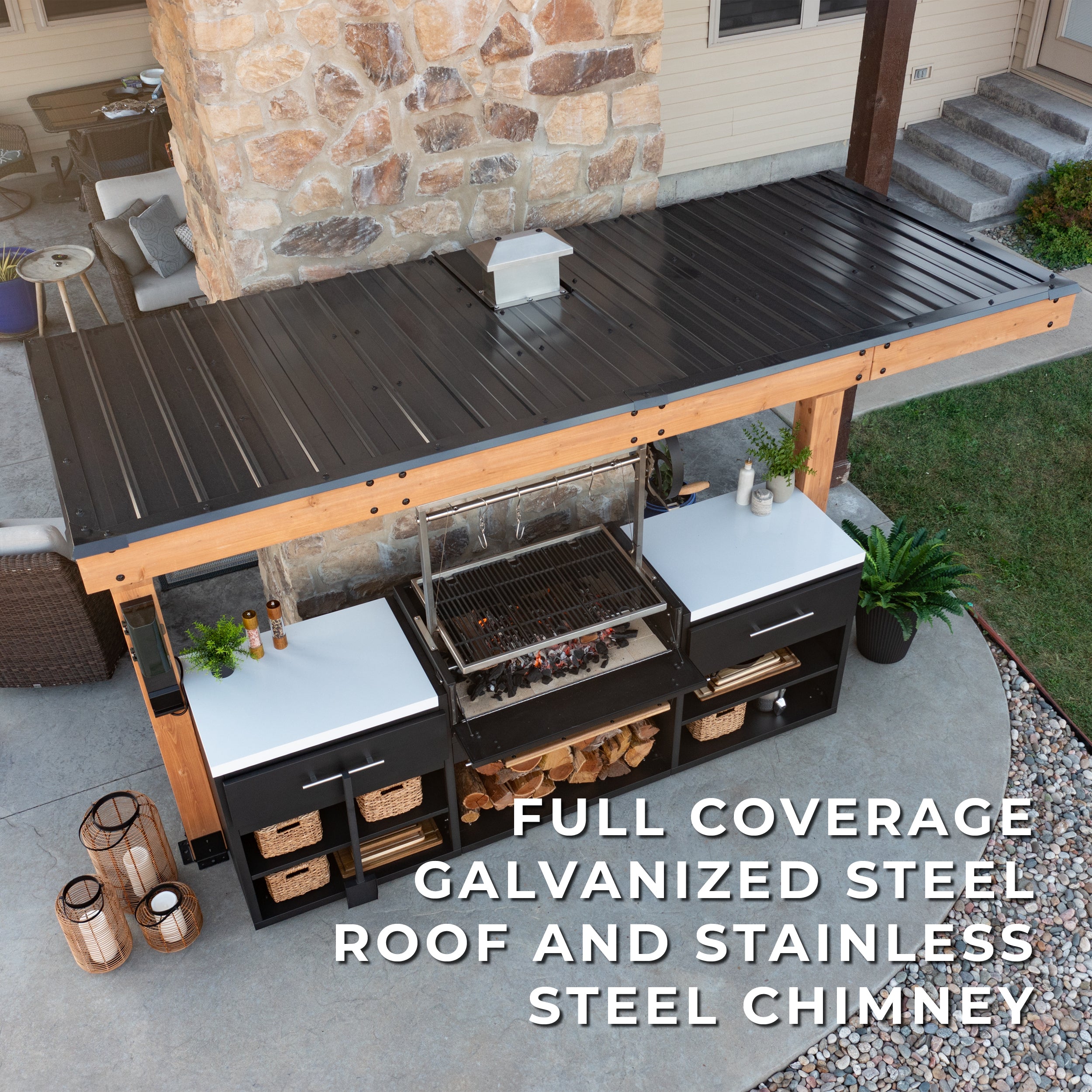 Timber Rock Outdoor Argentine Grill Cook Station