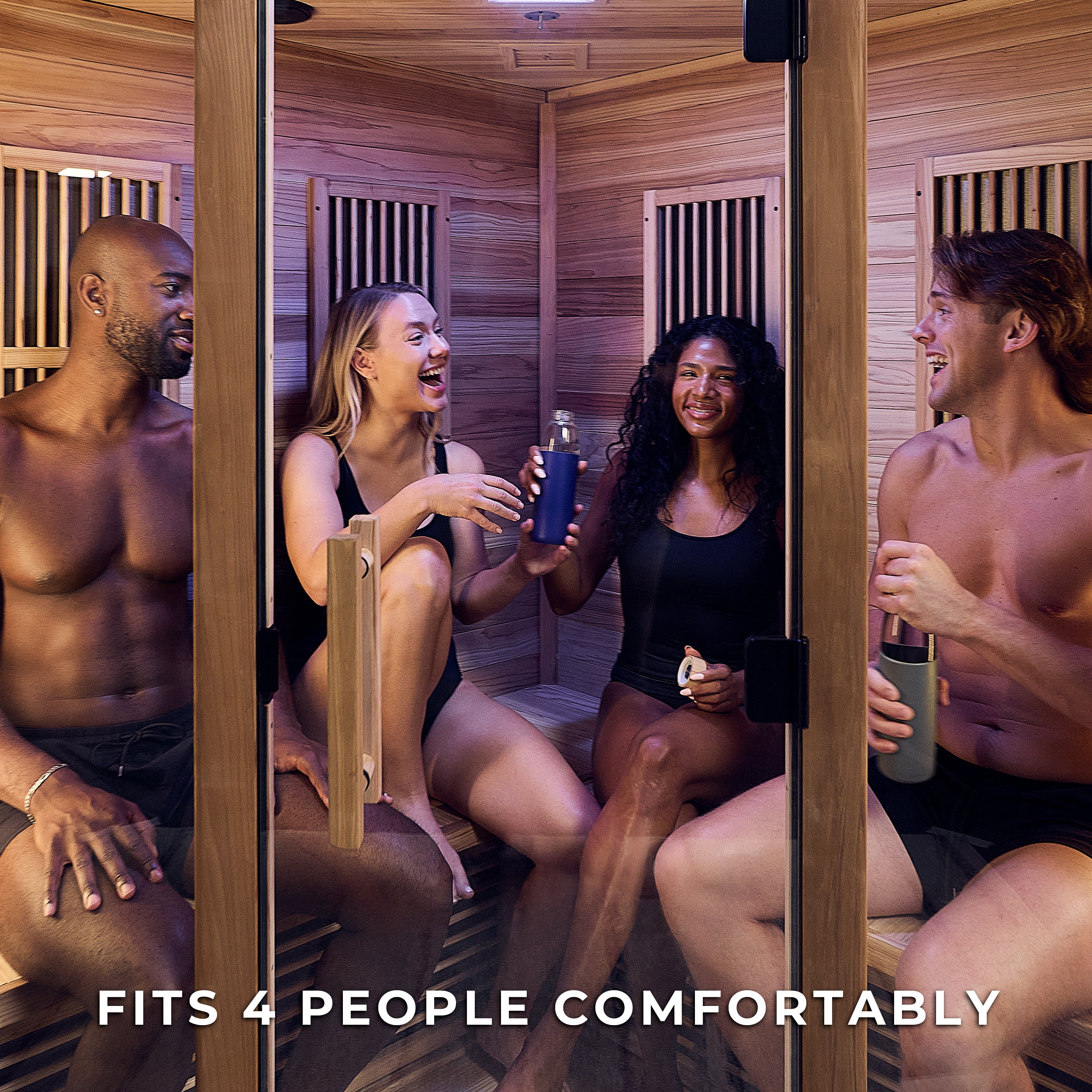 Rylan Indoor Infrared Corner Sauna – 4 Person