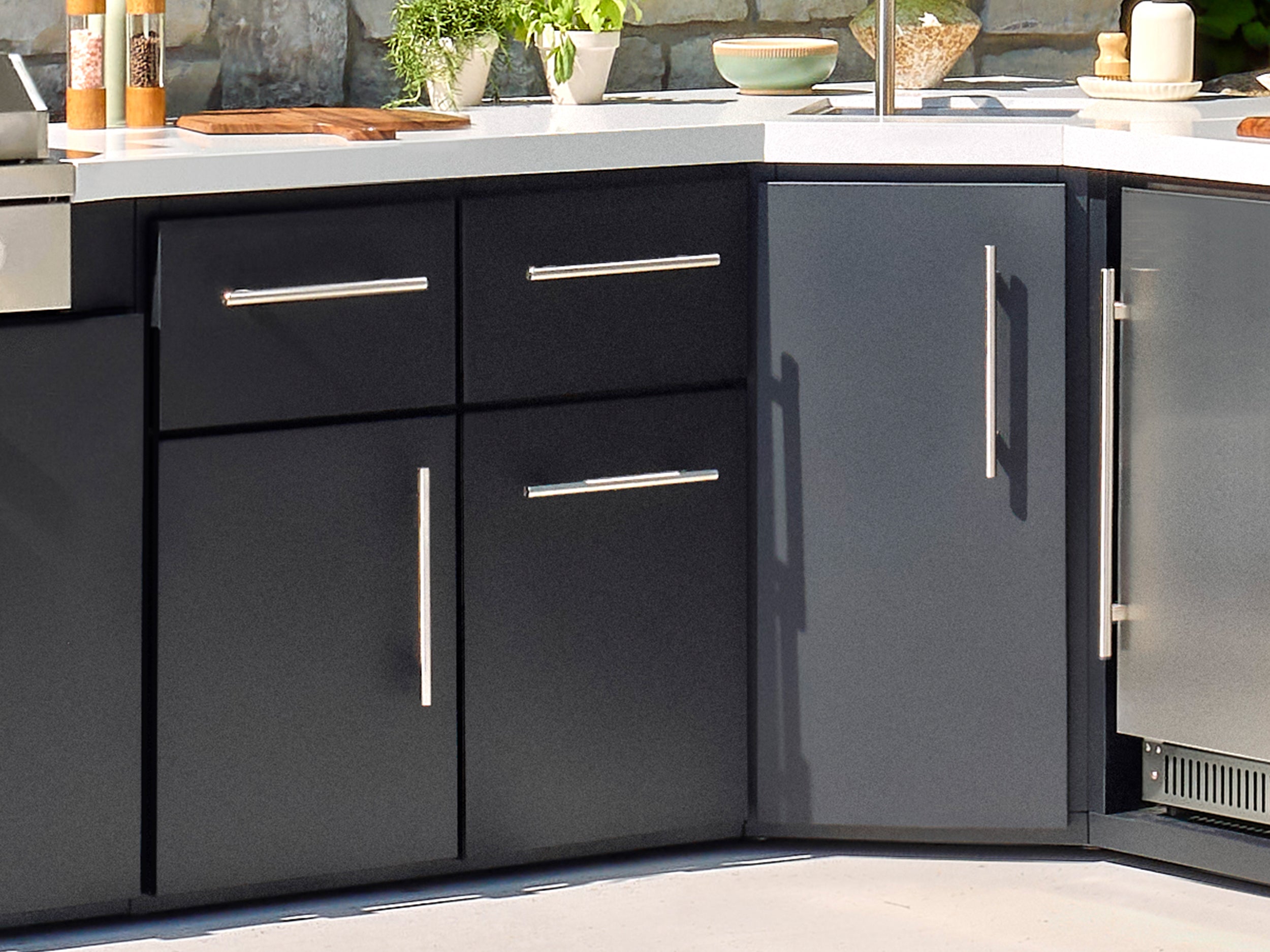 Emory Corner Outdoor Kitchen Island – Combo