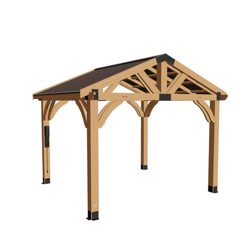 12x10 Arlington Gazebo with Electric - Lt Brown