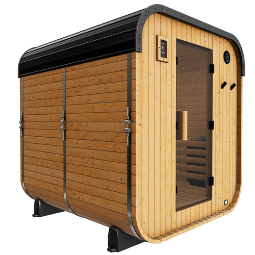 Lennon Outdoor Cube Sauna – 4-6 Person | stacked