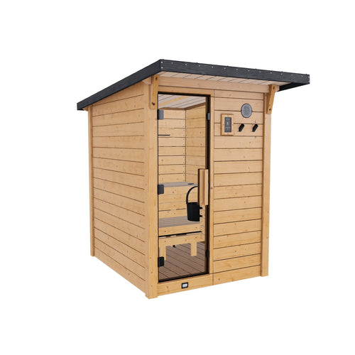Henley 2-4P Slant Roof Sauna | stacked