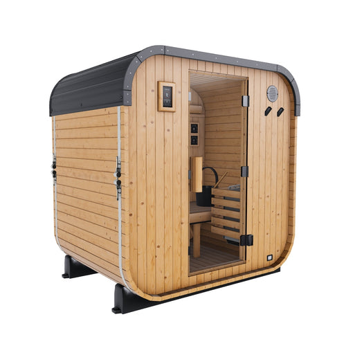 Lennon Outdoor Cube Sauna – 2-4 Person | stacked