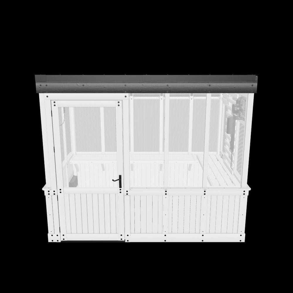 3D model preview of a cedar greenhouse for viewing in your backyard with AR.