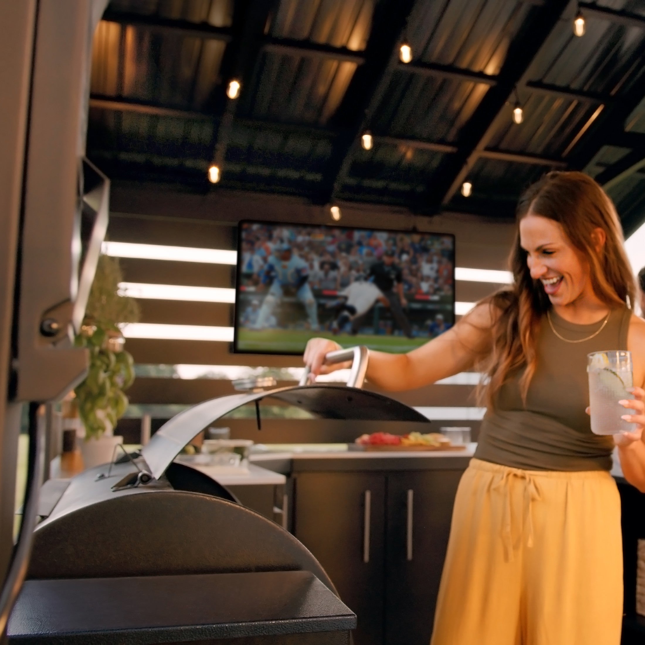 Langston Appliance-Ready Outdoor Kitchen with Refrigerator