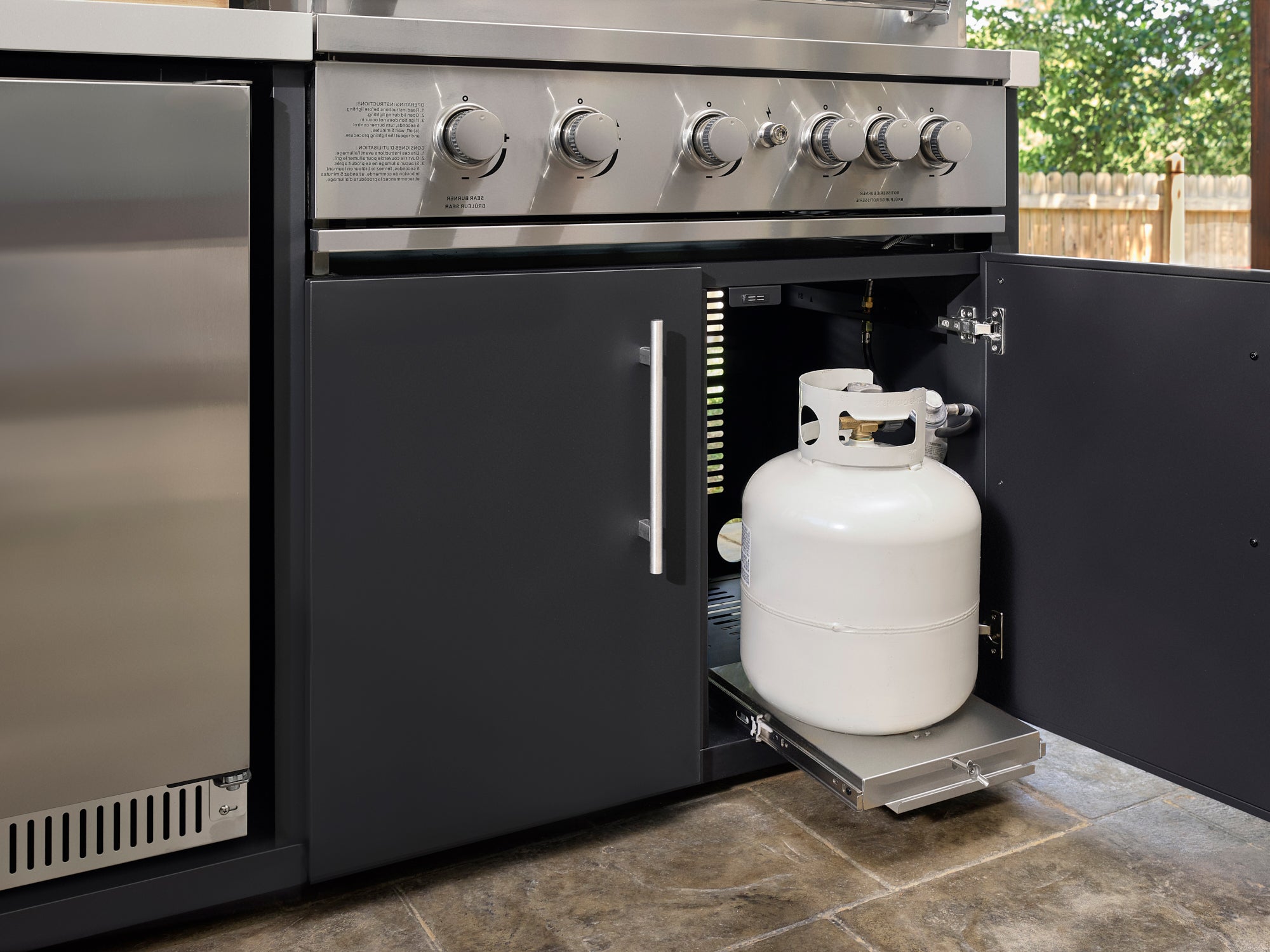 Emory Corner Outdoor Kitchen Island – Combo