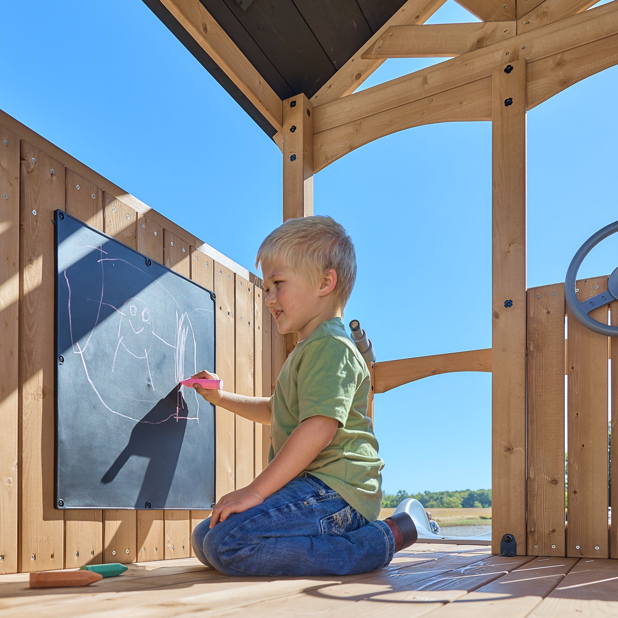 Dover Bay with Spiral Tube Slide Swing Set