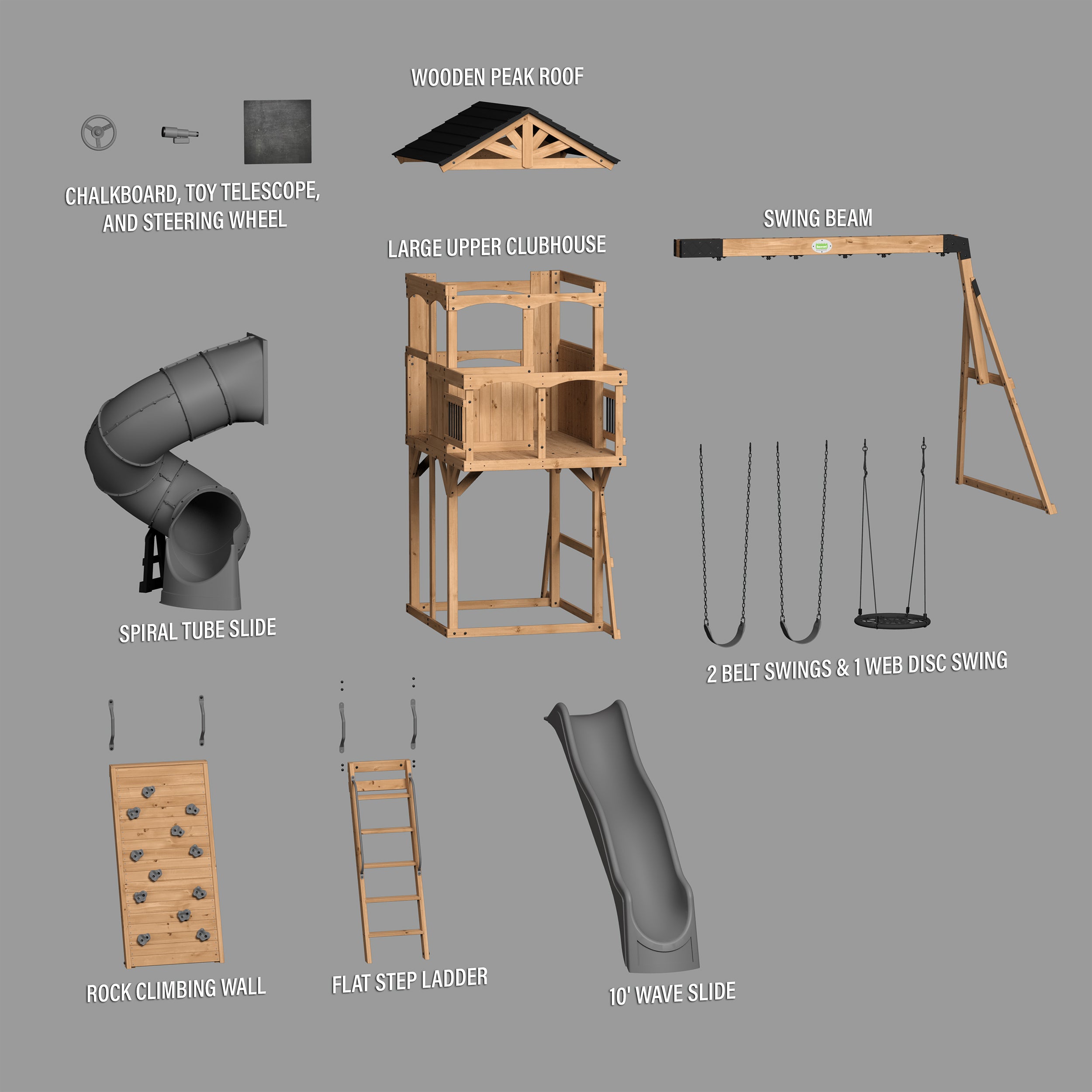 Dover Bay Swing Set with Tube Slide