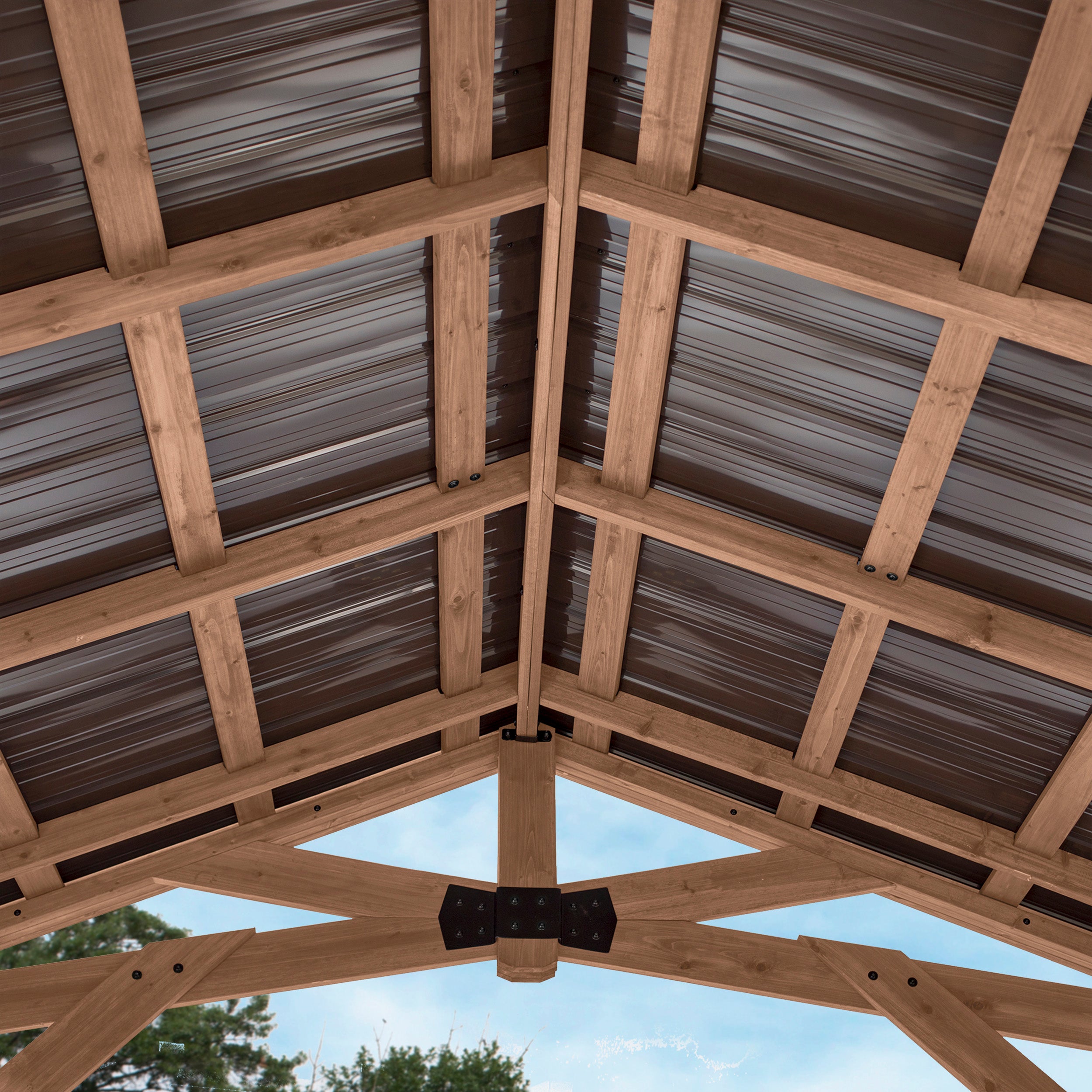 Norwood 16x12 Gazebo Interior Steel Roof