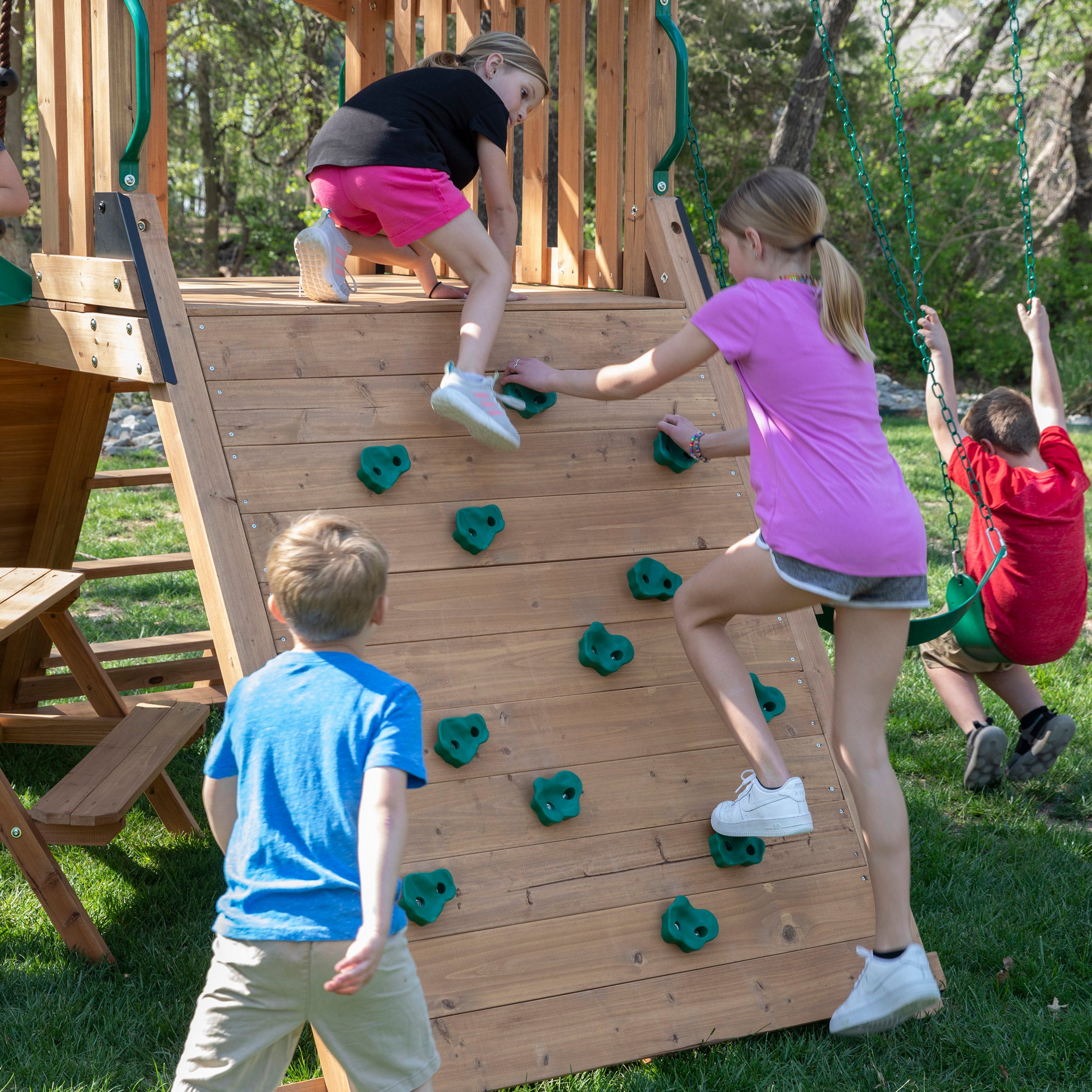 Endeavor II Swing Set Rock Wall