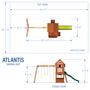 Load image into Gallery viewer, atlantis swing set dimensions
