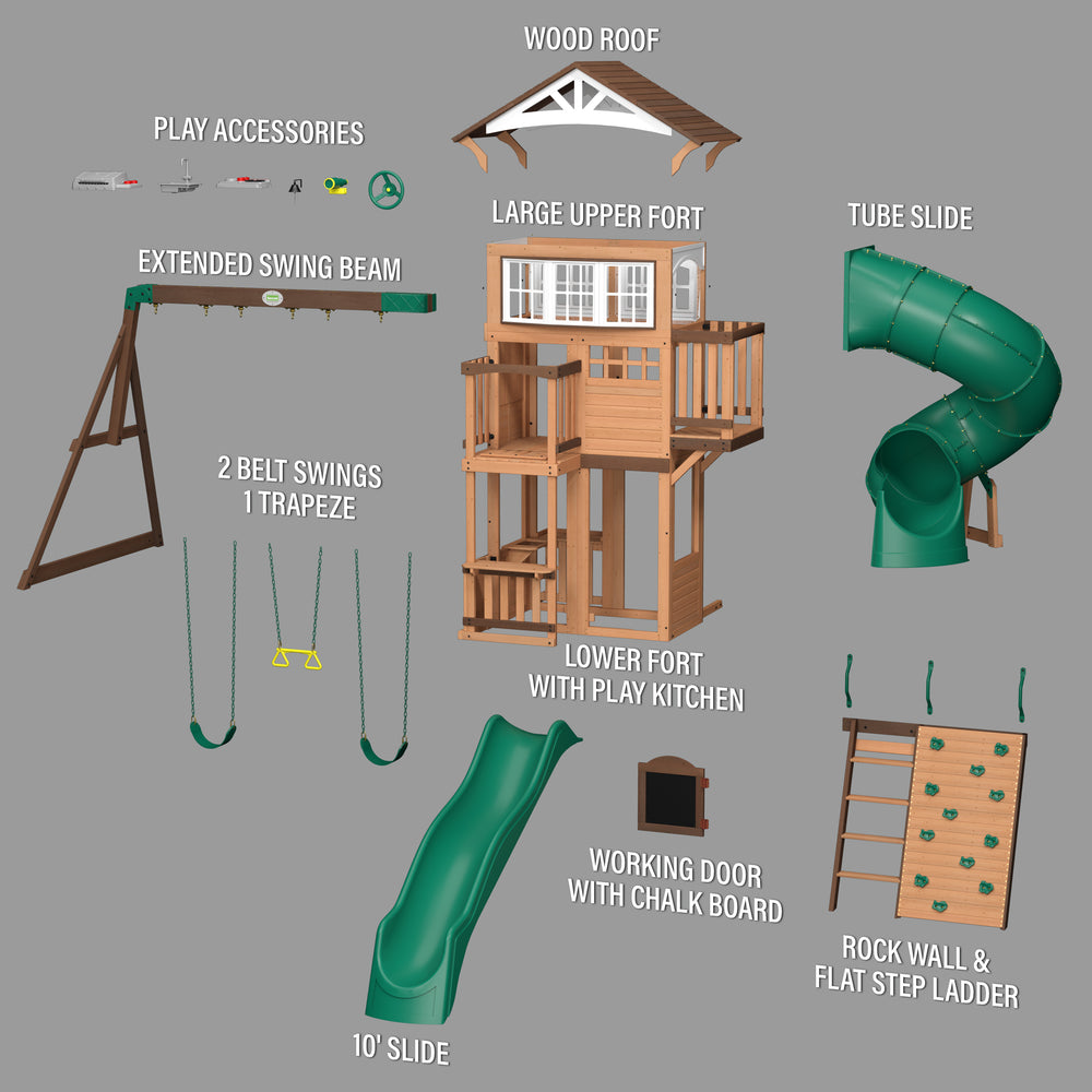 Bristol Point Swing Set Exploded View