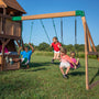 Load image into Gallery viewer, Cedar Cove Swing Set young and older kids playing
