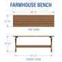 Load image into Gallery viewer, Famhouse Bench Dimensions
