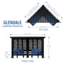 Load image into Gallery viewer, Glendale Modern Steel Cabana Pergola Diagram
