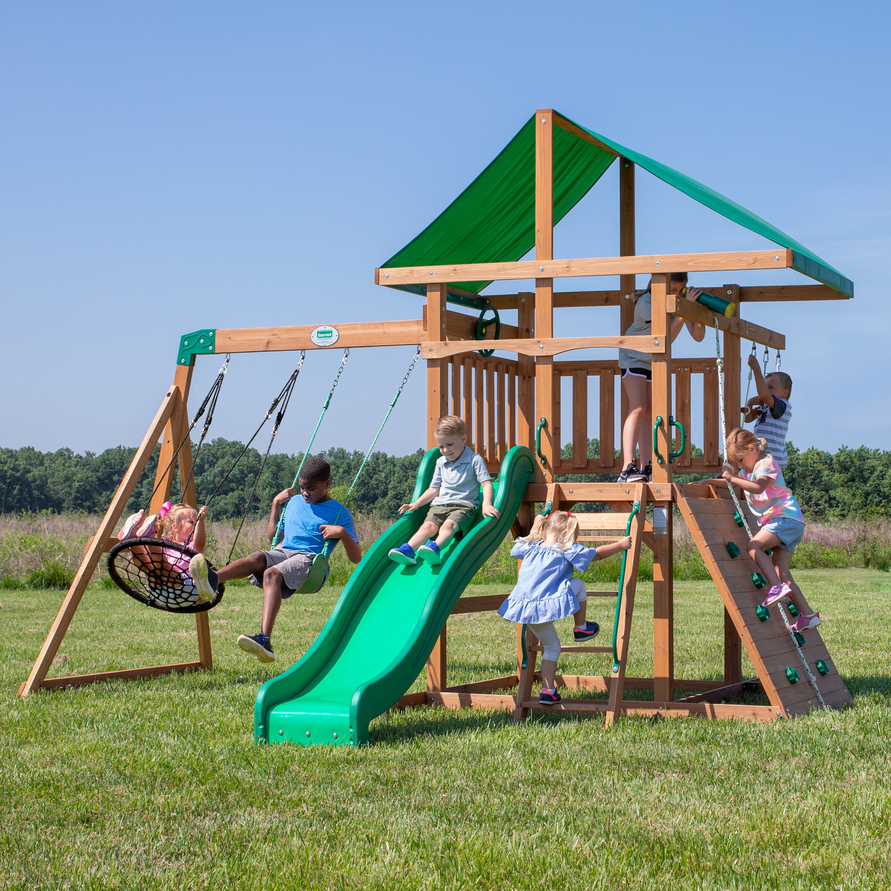 Grayson Peak Wooden Swing Set
