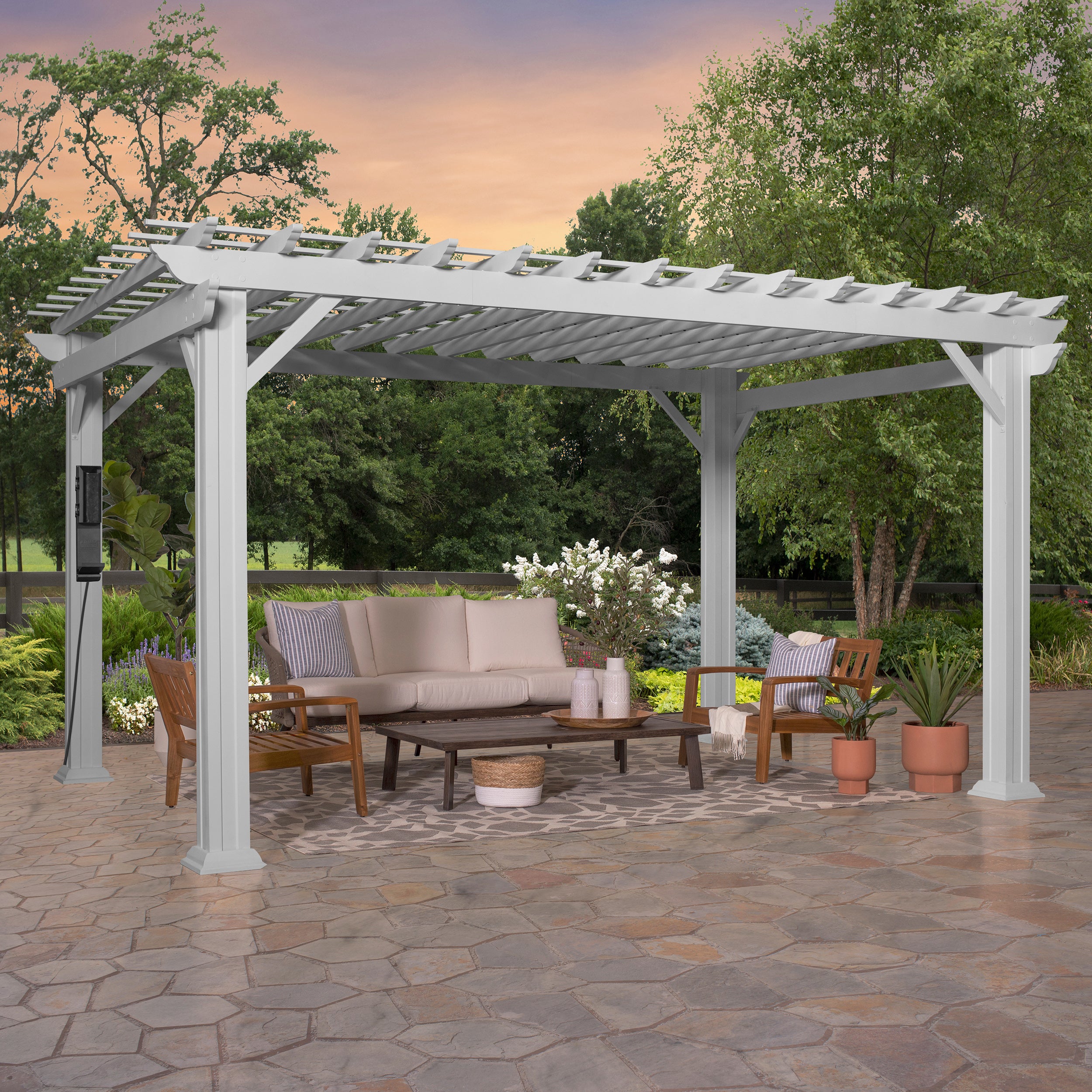Hawthorne 14x10 Traditional Steel Pergola #main