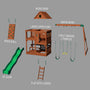 Load image into Gallery viewer, Hillcrest Swing Set Exploded View
